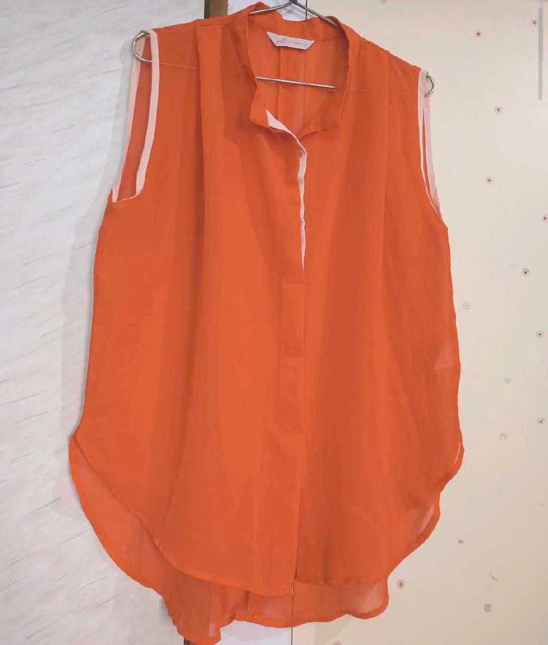 New Sheer Orange Tunic 🧡