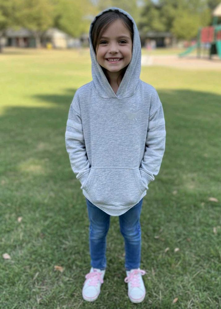 Girls Gray Hoodie for 6 to 8 years old