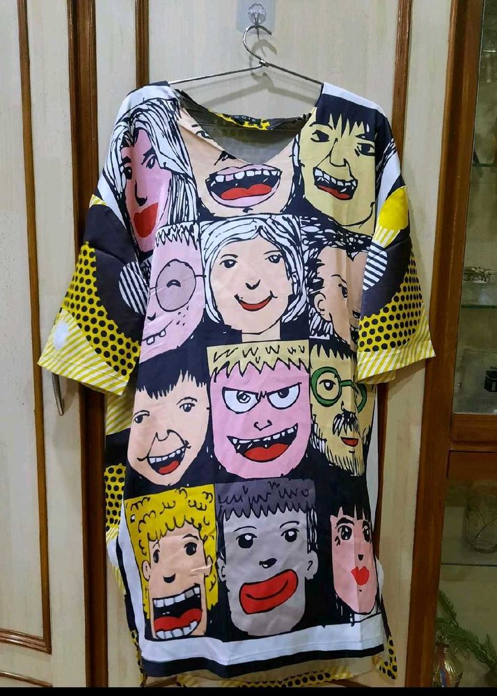 Unique Face Print Kurta