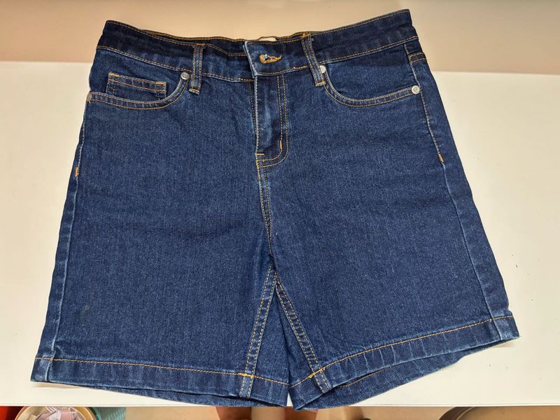 Classic Blue Denim Shorts