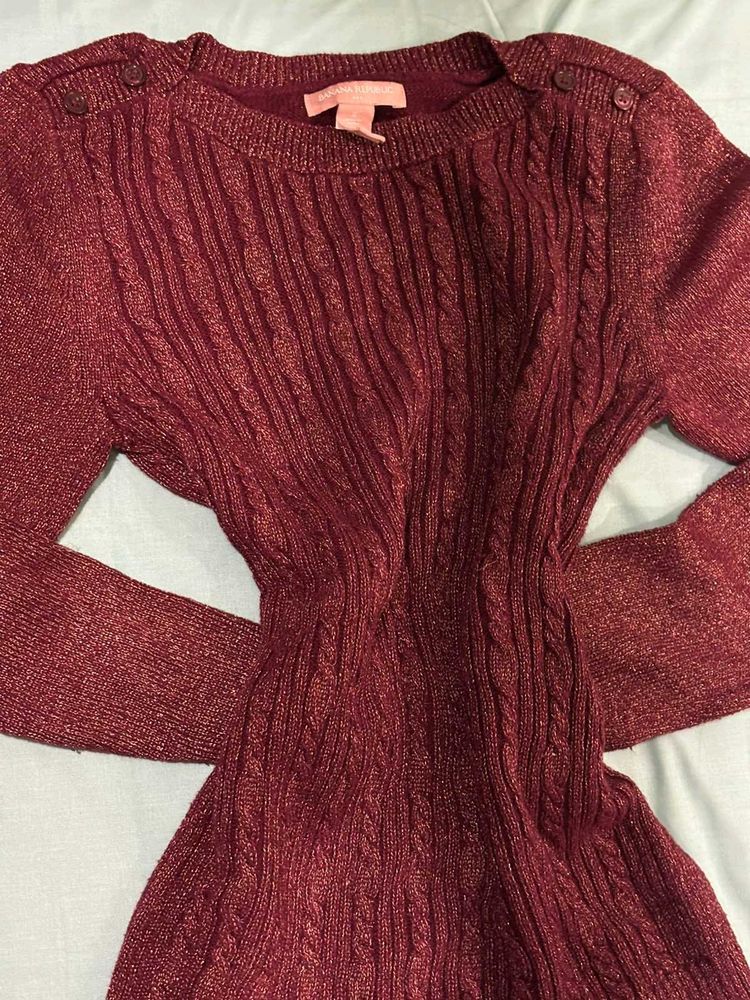 Sparkly Cable Knit Sweater, banana republic, vinta