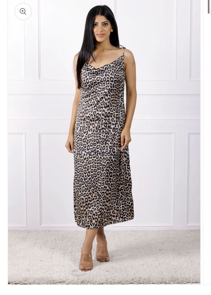 Stylish Leopard Print Party Dress