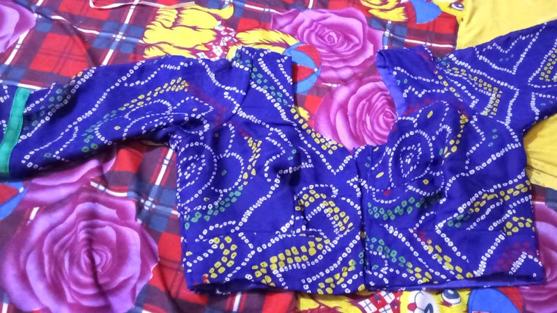 Bandhani Blouse Blue