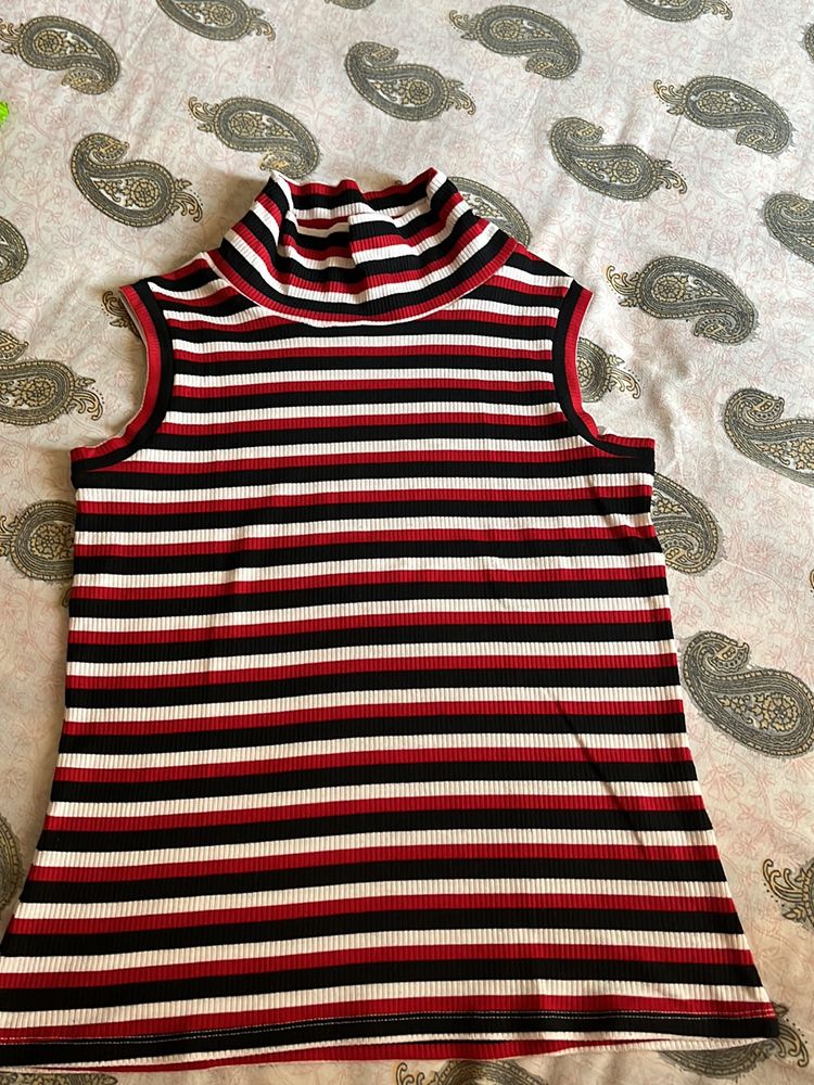Striped Top Fir Winter Wear