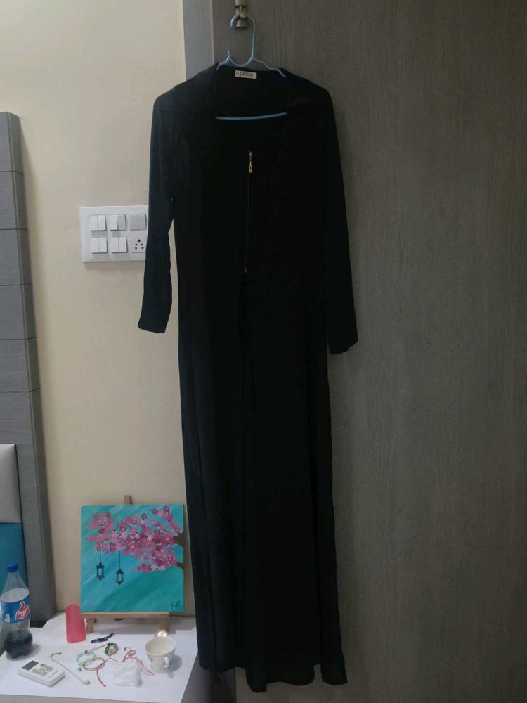 Elegant Black Maxi Dress overcoat