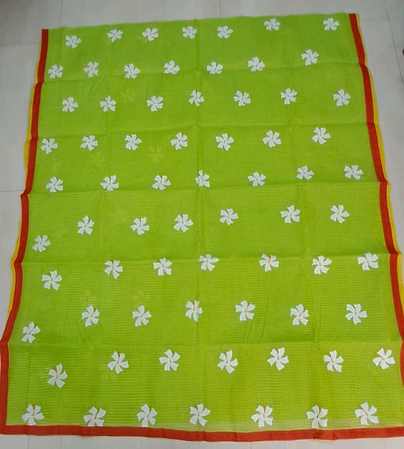 New green resham kota Saree. No bp.