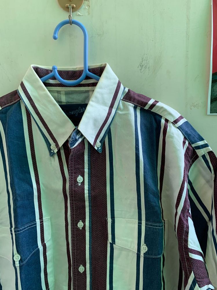 Striped Wrangler Button-Down Shirt