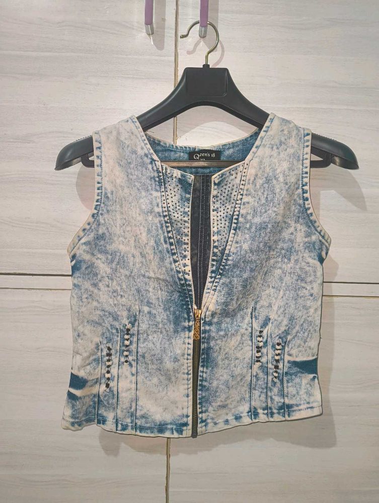 Denim Vest - Shrug Jacket