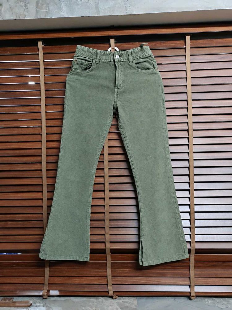 Zara Girls/Kids corduroy straight-leg trousers