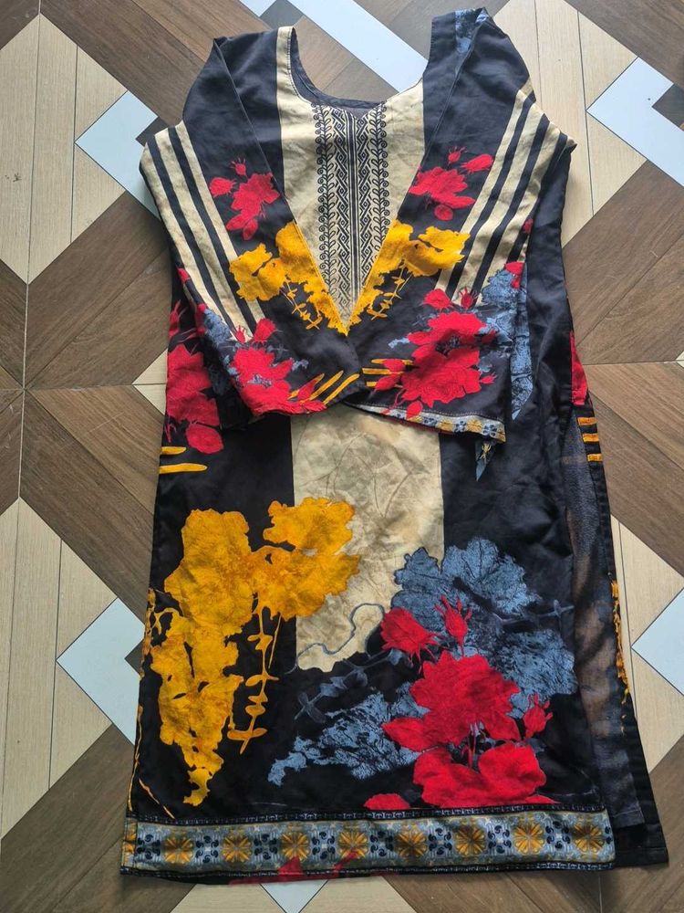 Vibrant Floral Print Kurta