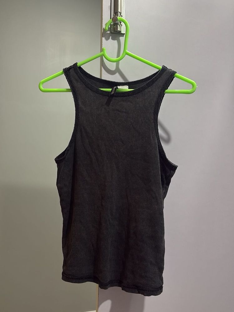 Washed Ribbed Tank Top