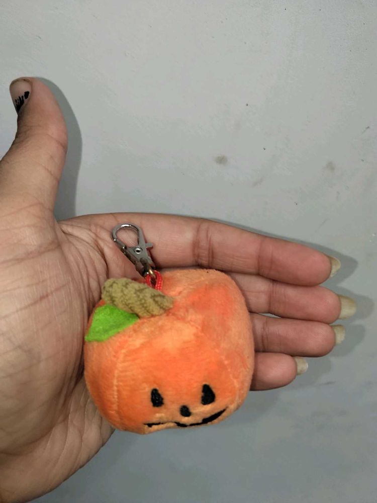 Cute Plush pumpkin Keychain