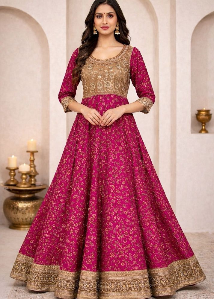 Heavy Flared Anarkali Gown outfit