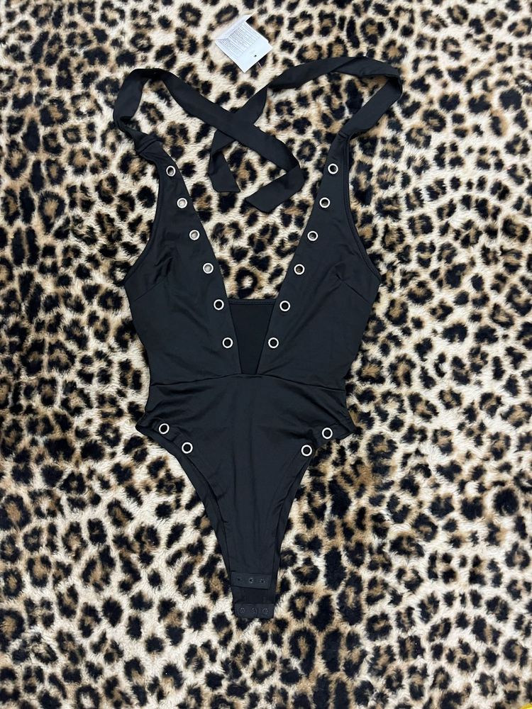 Black Studded Bodysuit