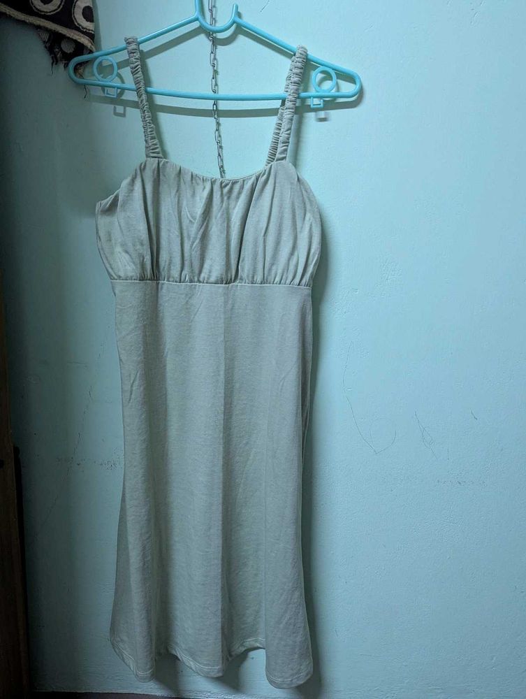Brandnew Light Beige Spaghetti Strap Dress size(L