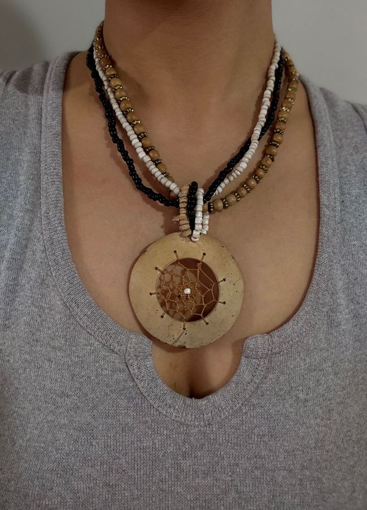Y2K Bohemian Dreamcatcher Pendant Necklace