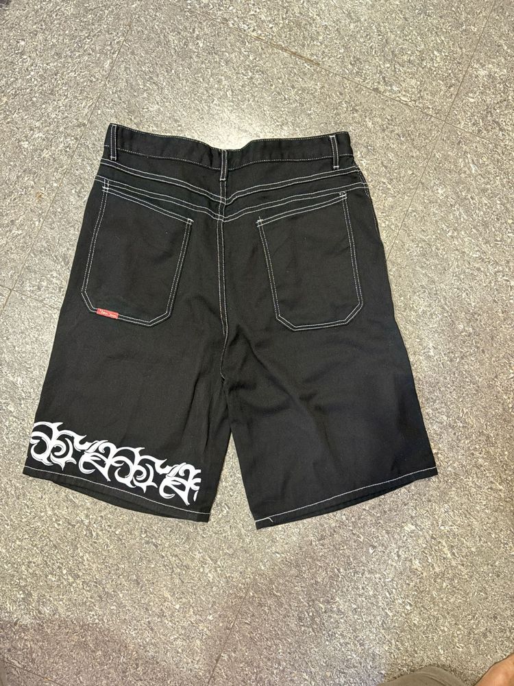 jnco Black Denim jorts
