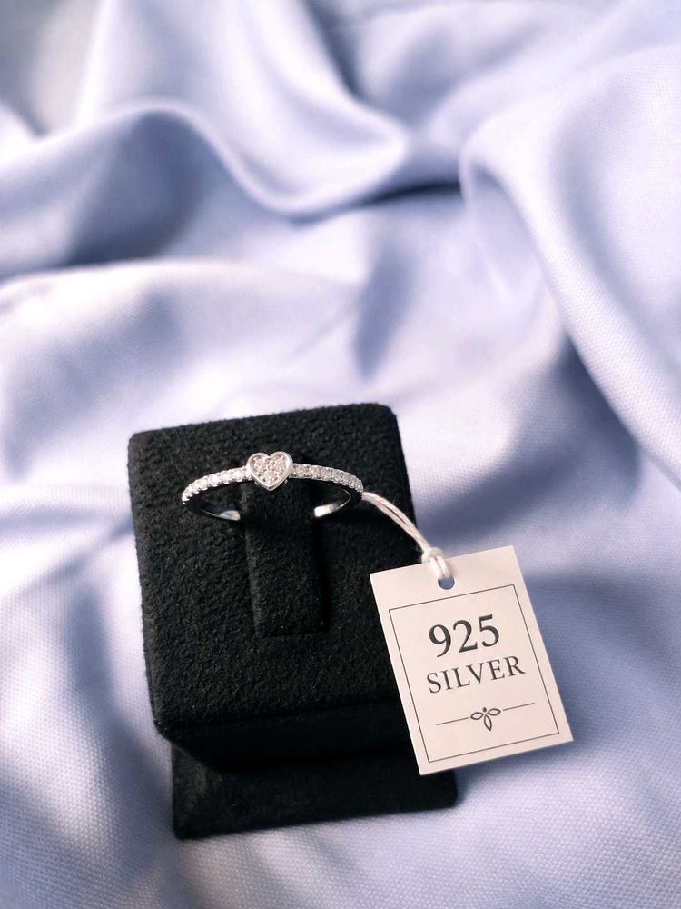 Sparkling Heart 925 Silver Ring