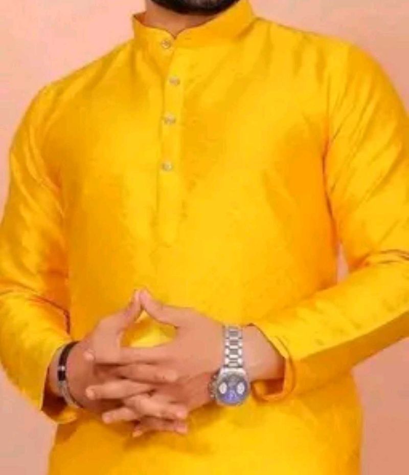 Vibrant Yellow Men's Kurta