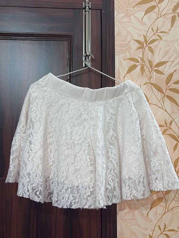 White Lace Skirt