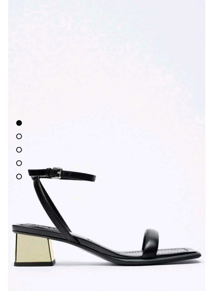 100% original Zara Black Heeled Sandals