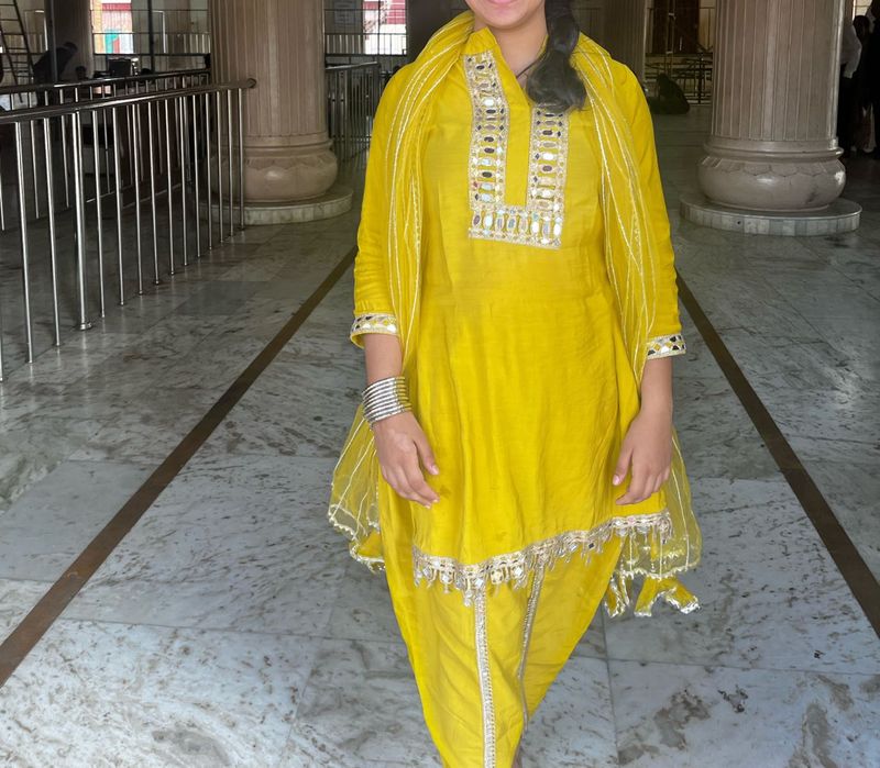 Yellow Kurta Set with Dupatta