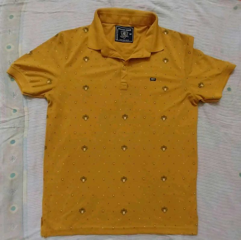 Men's Mustard Polo T-Shirt