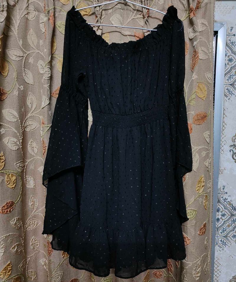 Chic Black Korean Dress