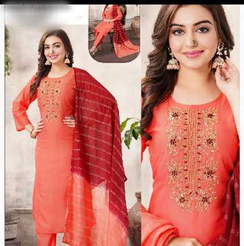 Embroidered Orange suit