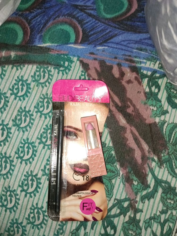 Kajal And Matte Pink Lipstick