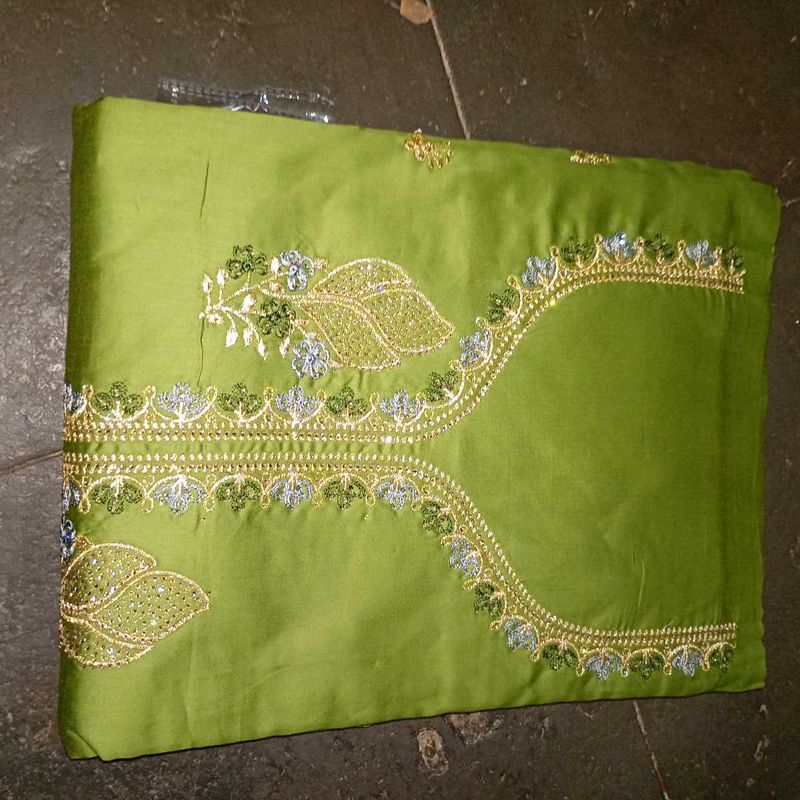 Green Kurta Suit Material