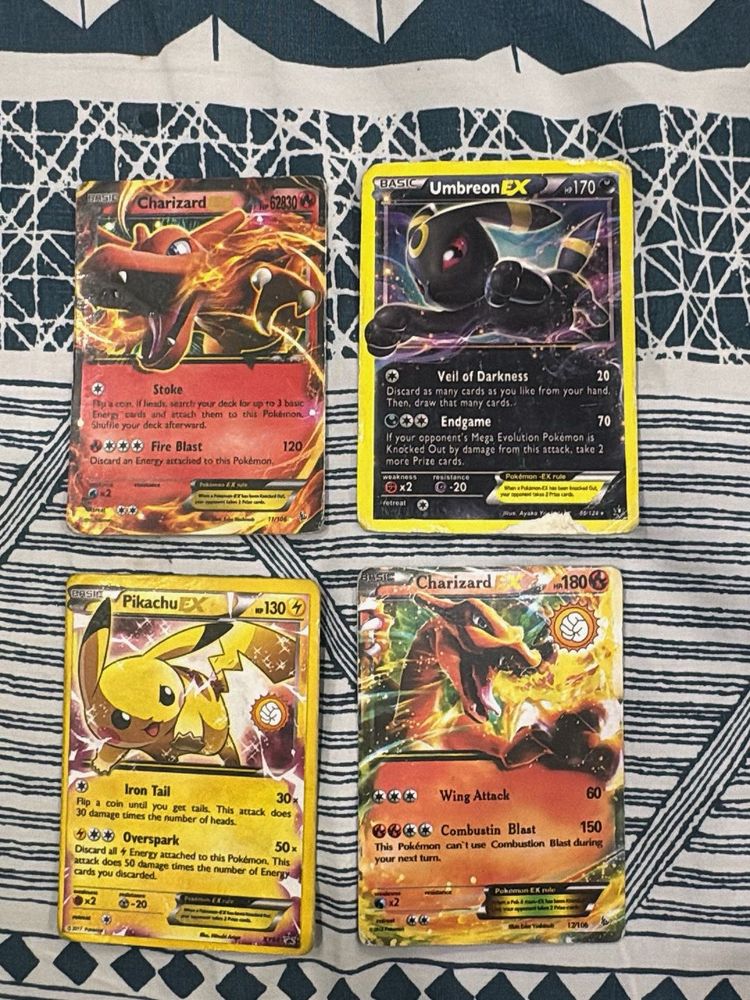 Rare Pokemon Trading Cards - Charizard, Pikachu, U