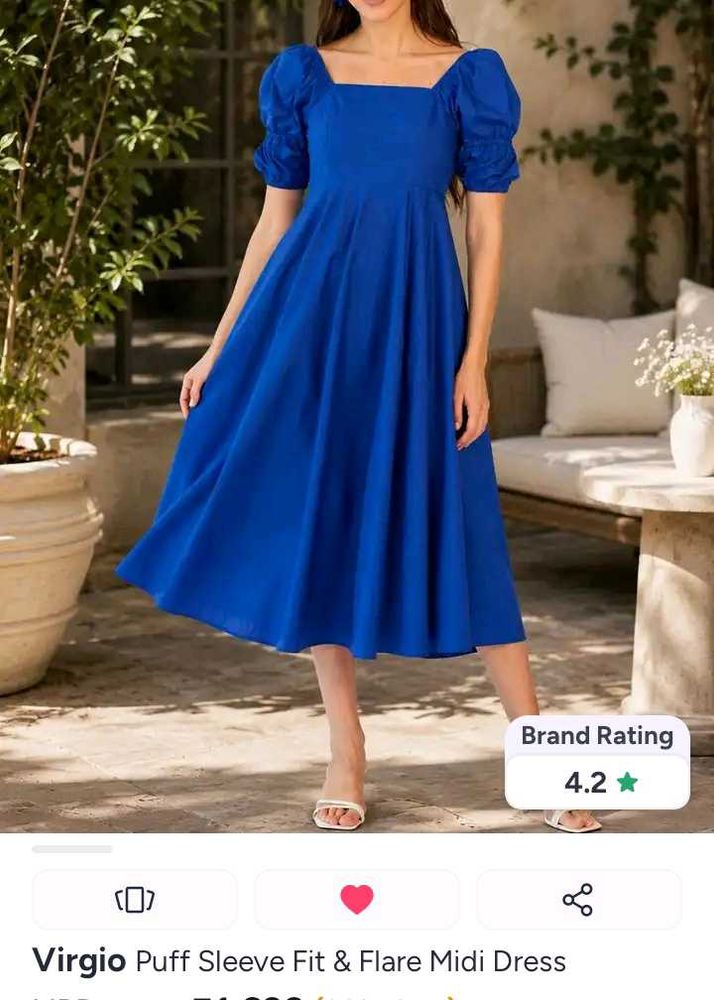 Virgio Open Back Blue Dress