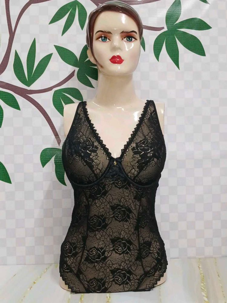 (700)Black Lace Bodysuit