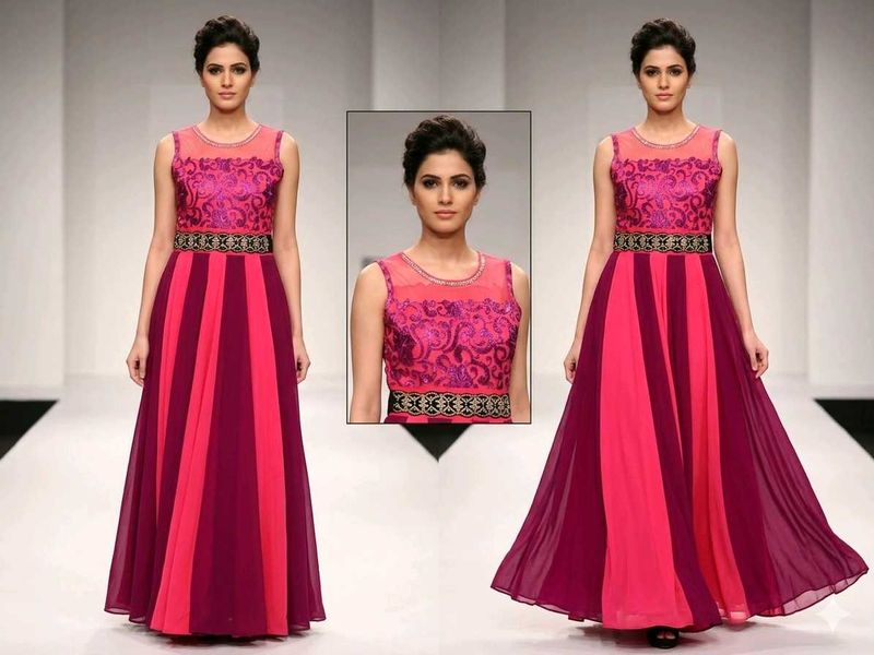 Stunning Pink &amp; Magenta Gown