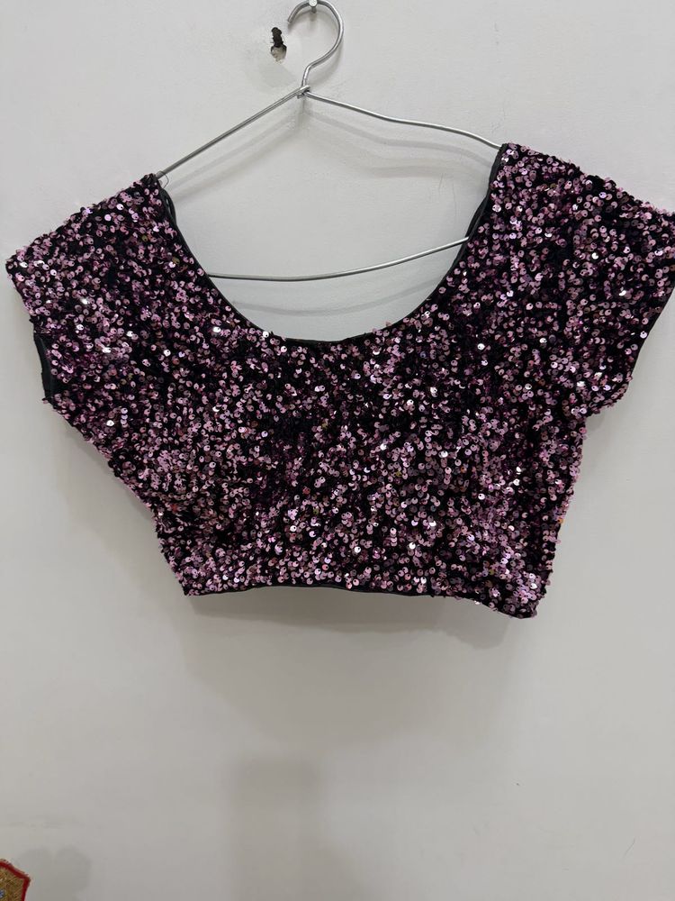 Sparkly Pink Sequin Blouse