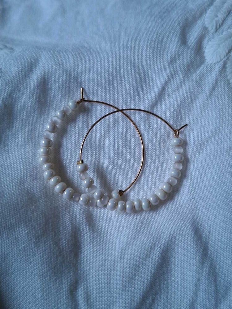 Beaded Hoop Earrings