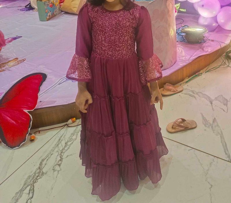 Beautiful Girls Maroon Gown