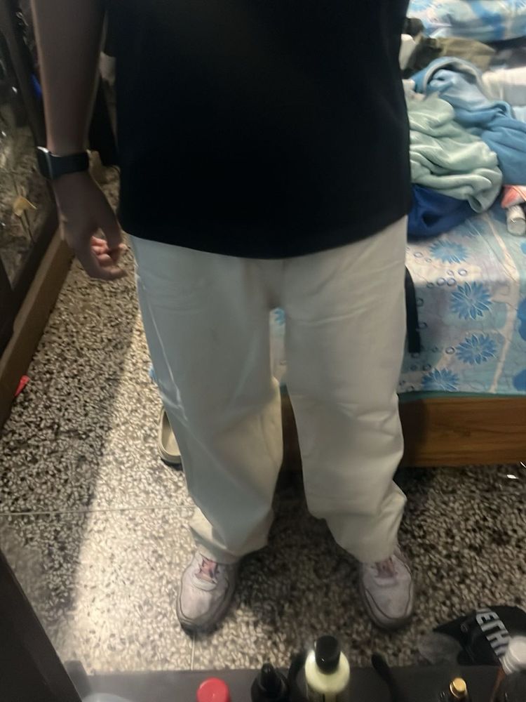 White Wide-Leg Trousers