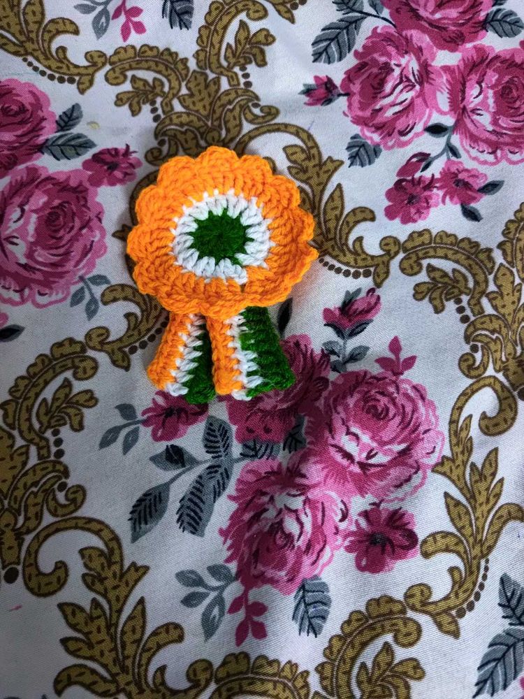 Independence Day Special..Crochet Flower Pin
