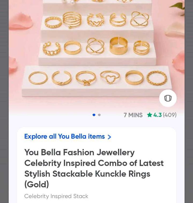 Stylish Gold Stackable Rings Combo