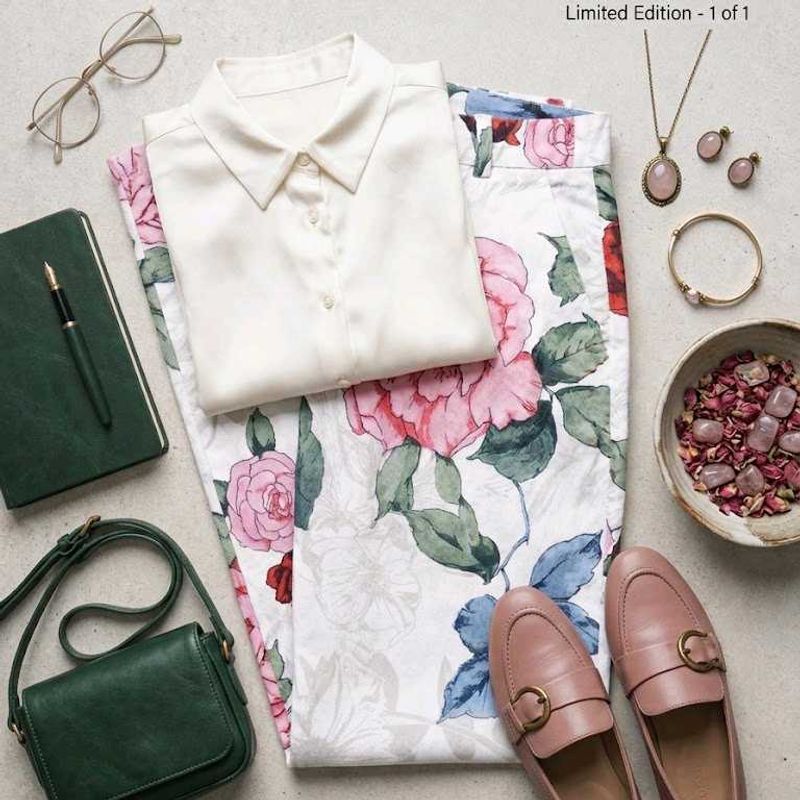y2k Floral Print  Pants