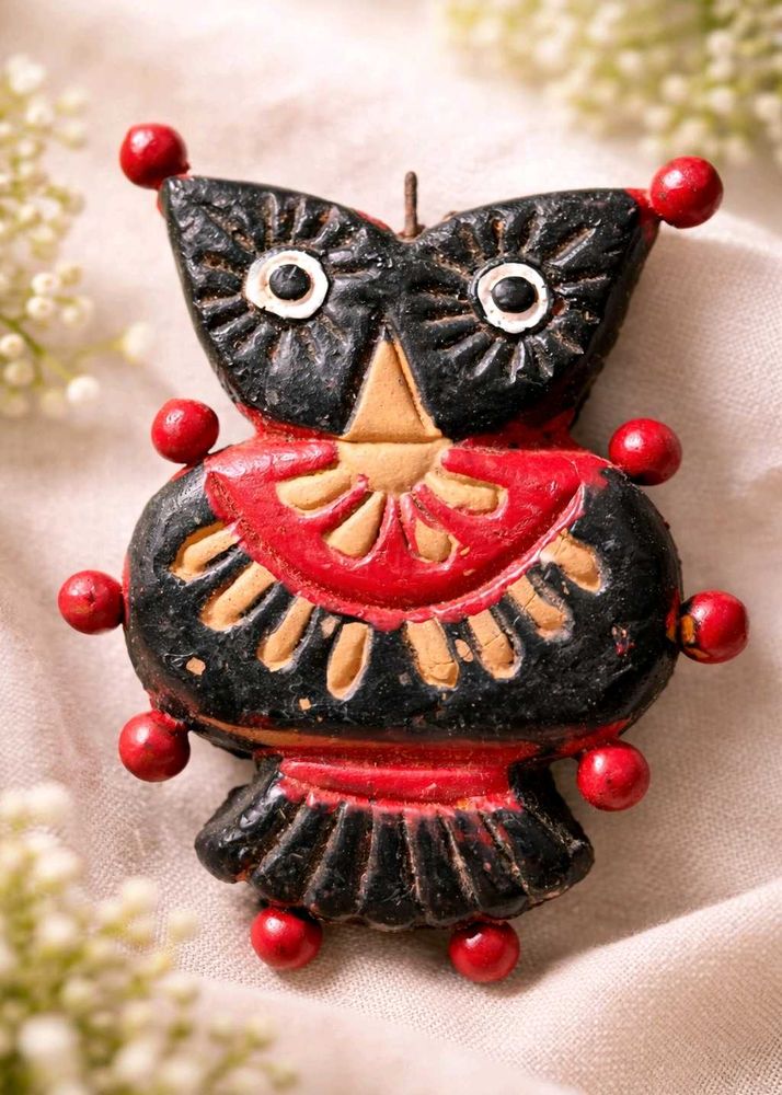 Handmade Clay Owl Showpiece
