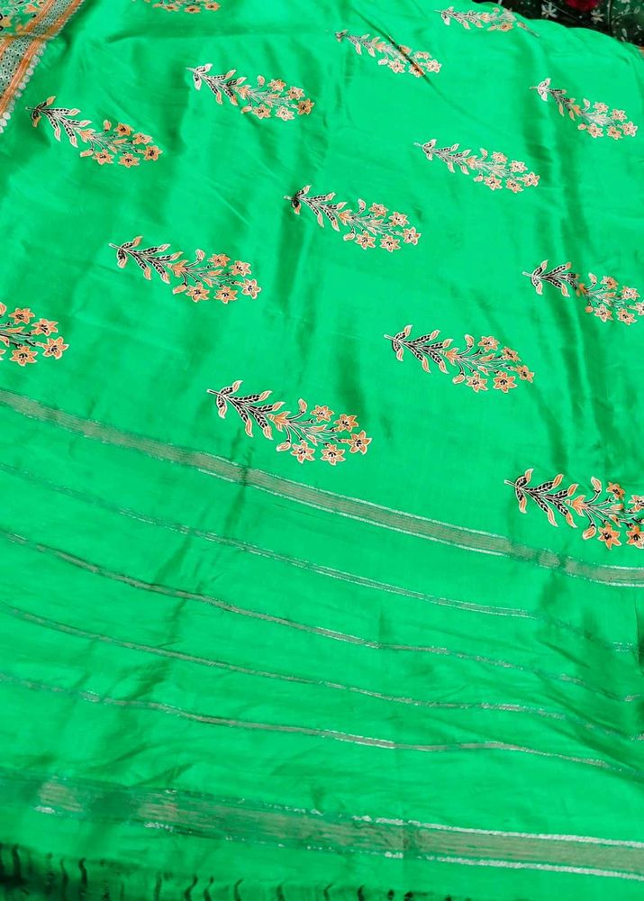 pure silk kanjivaram saree hand block printing