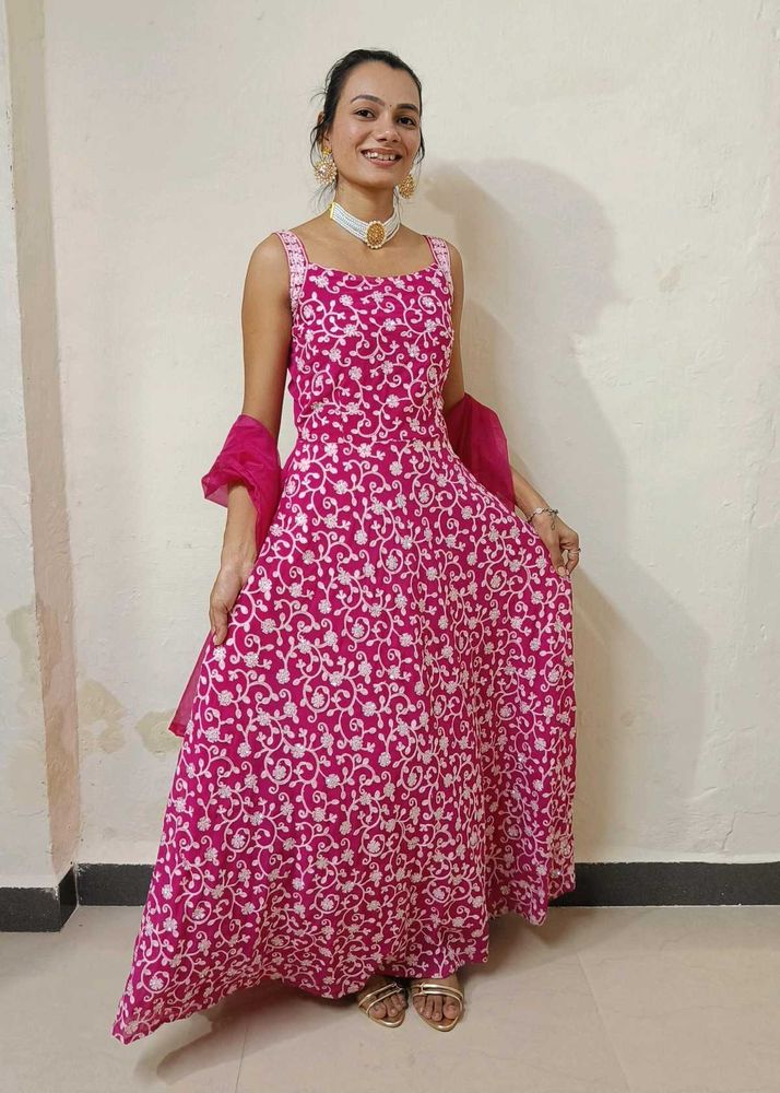 Vibrant Pink Ethnic Kurta Set