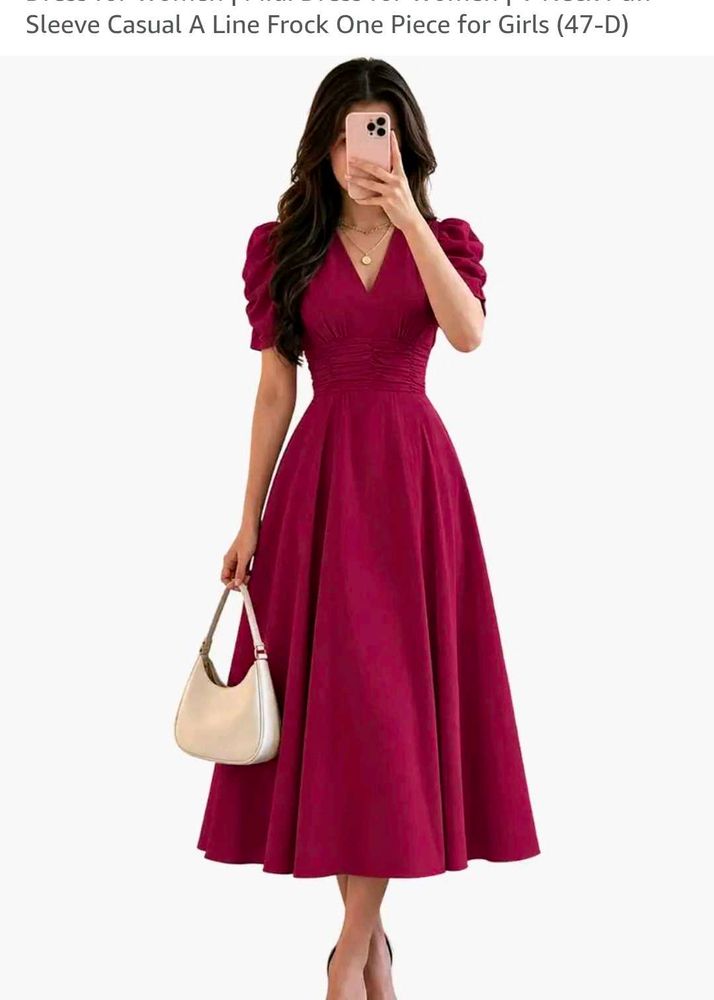 Chic A-Line Midi Dress