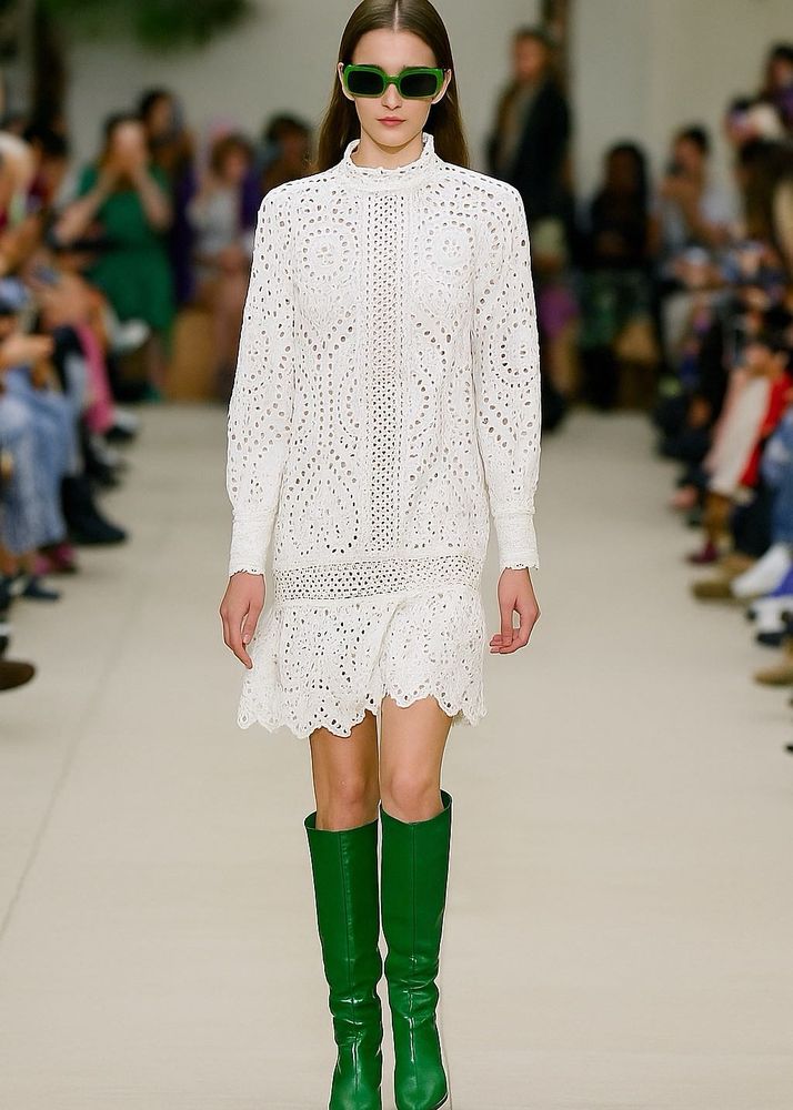 H&amp;M White Eyelet Dress.