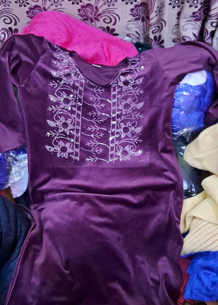New Velvet Kurti