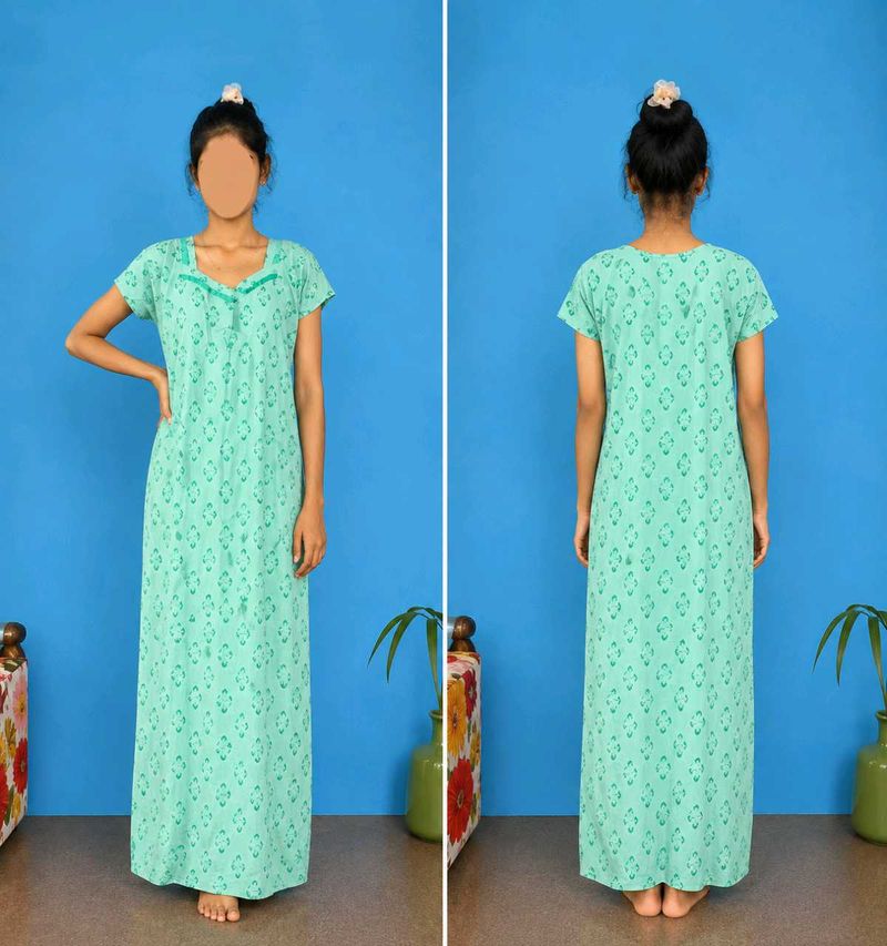 Comfortable Mint Green Nightgown