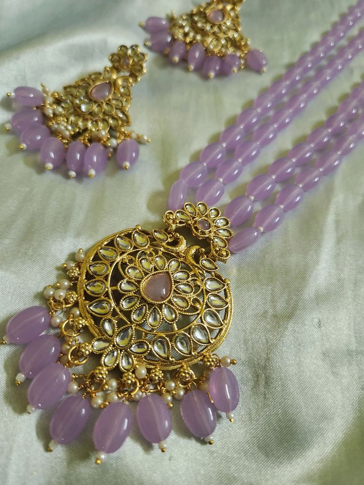 Lavender Pearl Necklace